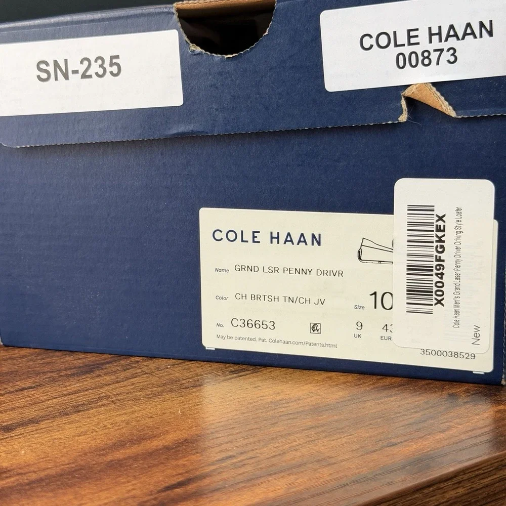 Cole Haan Howland Driving Penny Loafer Men's Size 10 Tan Brown New in Box